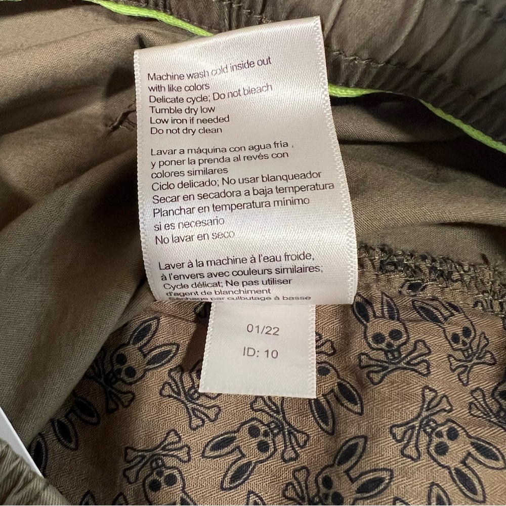 Psycho Bunny‎ men's olive green shorts size xs NWT - Picture 10 of 15